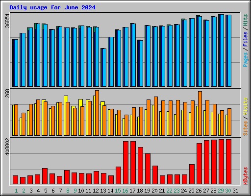 Daily usage for June 2024