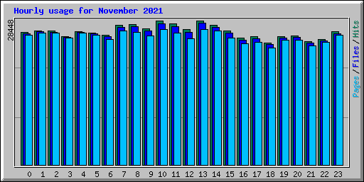 Hourly usage for November 2021