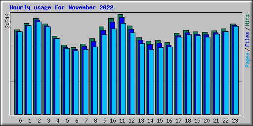 Hourly usage for November 2022