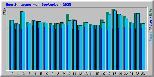 Hourly usage for September 2025