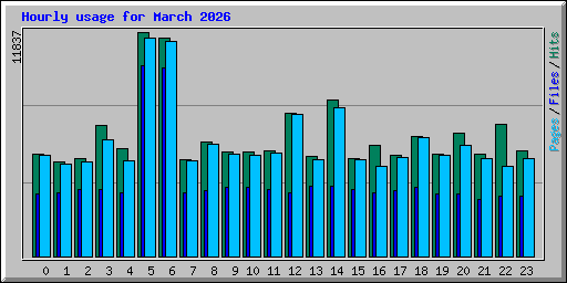 Hourly usage for March 2026