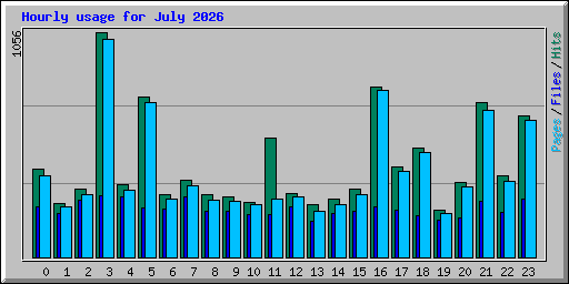 Hourly usage for July 2026